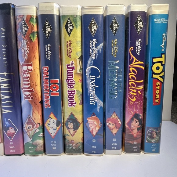 Walt Disney VHS Lot of 13 The Classics Black Diamond The Little Mermaid Banned - Picture 3 of 16